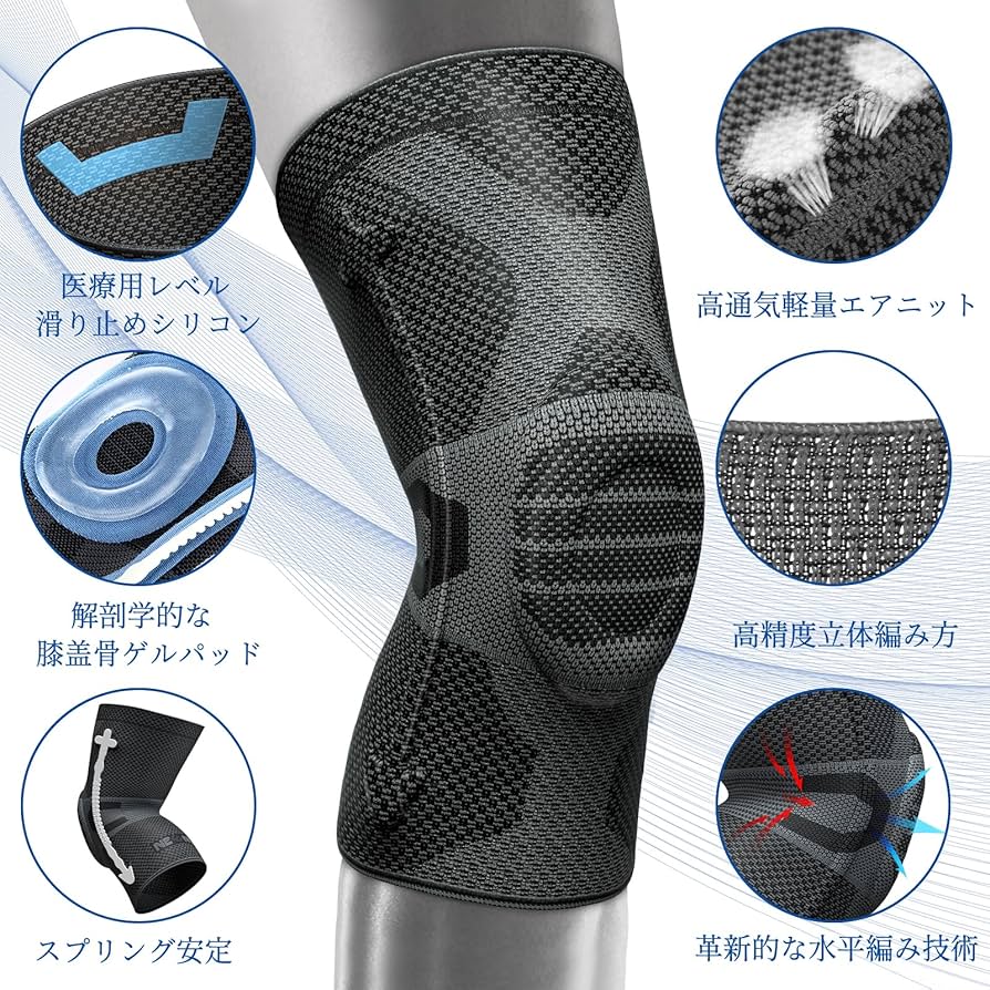 ⭐️NEENCA 膝サポーター ひざ専用 半月板 左右兼用 XS グレー スポーツ Amazon.co.jp: NEENCA 膝サポーター ひざ専用 半月板 スポーツ用